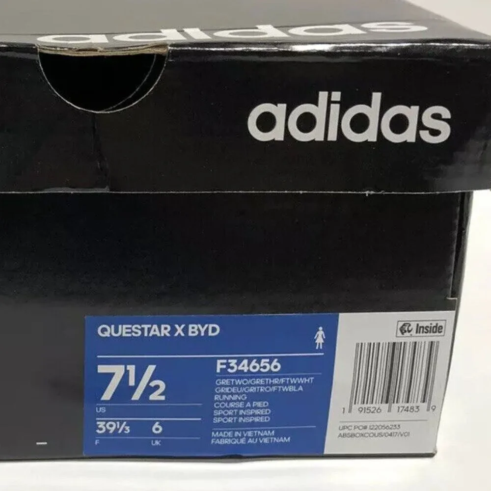 Adidas Women’s Questar X Byd Running Shoes Gray Size 7.5 M